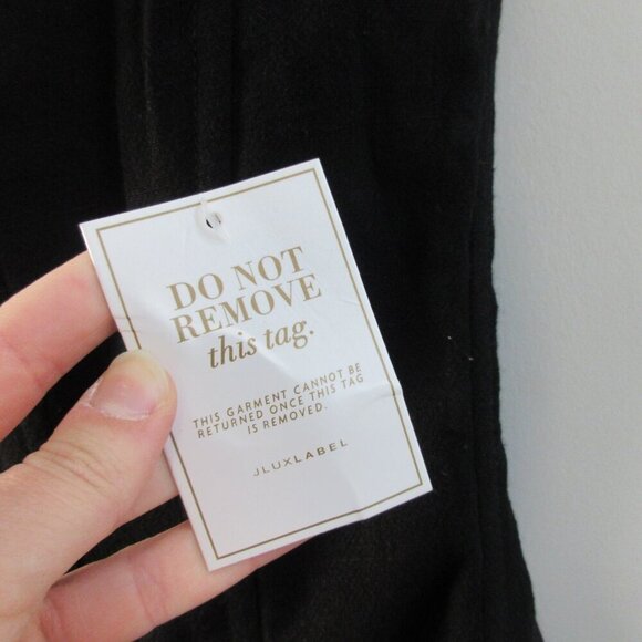 Jlux Label Journey Maxi Dress M Black Cotton Linen Strapless Elegant Luxury 772 - Picture 5 of 16